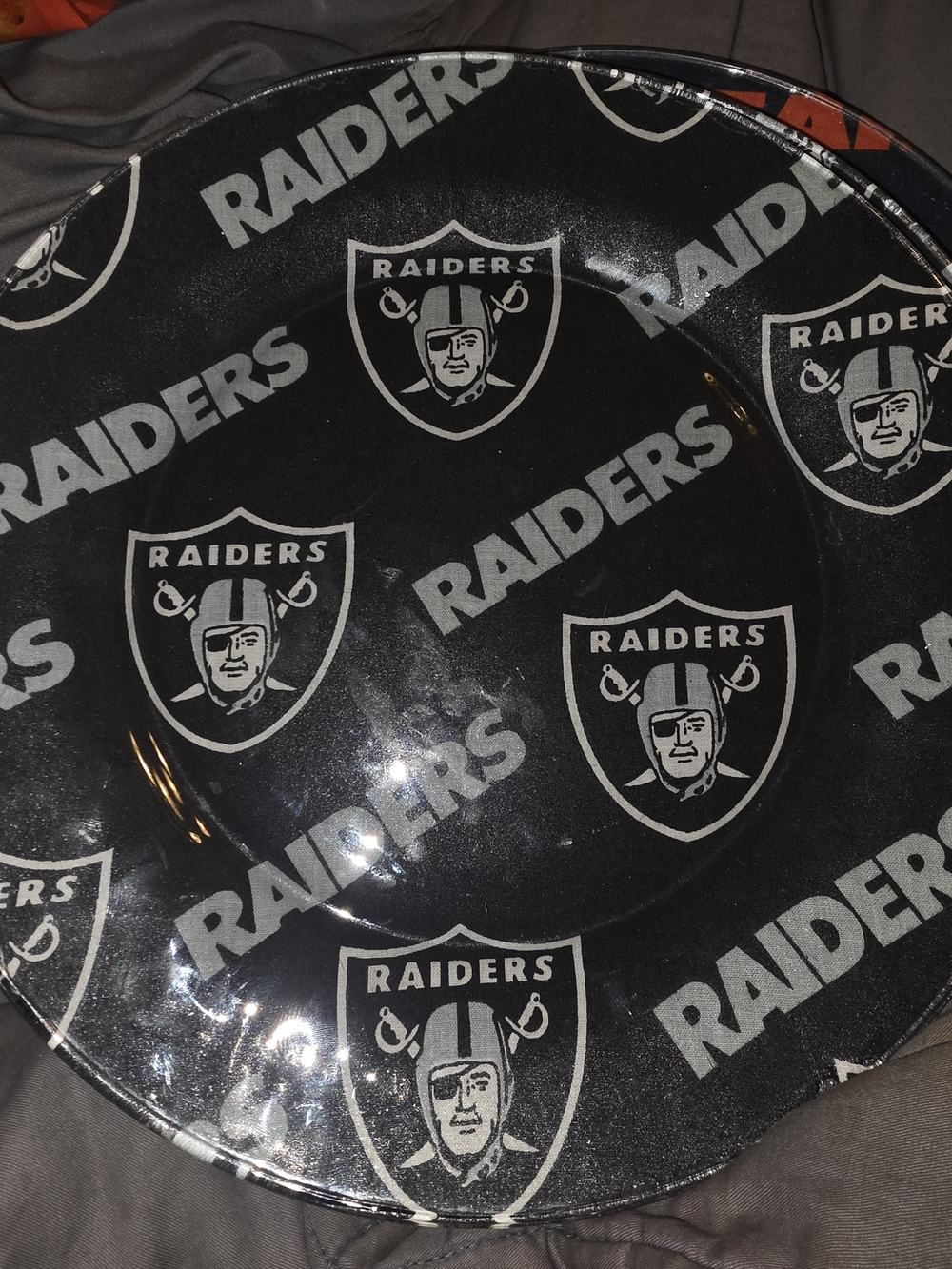 Las Vegas Raiders Clear Logo Plate - Black & Silver